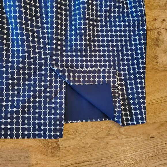 Adrianna Papell Pencil Skirt, Size 14, Navy Blue Geometric, Above Knee, Like New - Picture 5 of 7